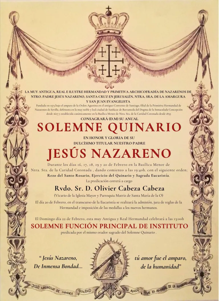 Solemne Quinario a Jesús Nazareno